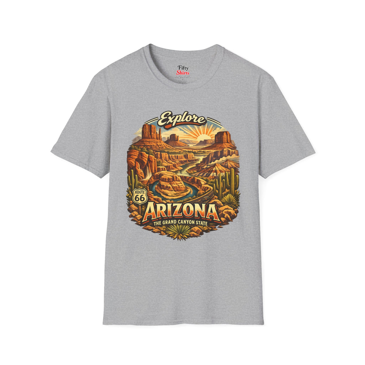Explore Arizona Heritage Unisex Softstyle T Shirt State Pride Graphic Tee Collections FS03