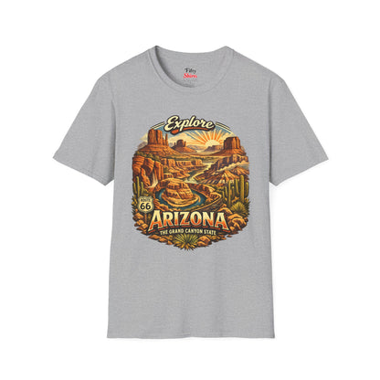 Explore Arizona Heritage Unisex Softstyle T Shirt State Pride Graphic Tee Collections FS03
