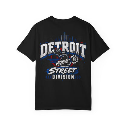 Michigan Detroit Street Division Unisex Comfort Color 1717 Streetwear Graphic Tee