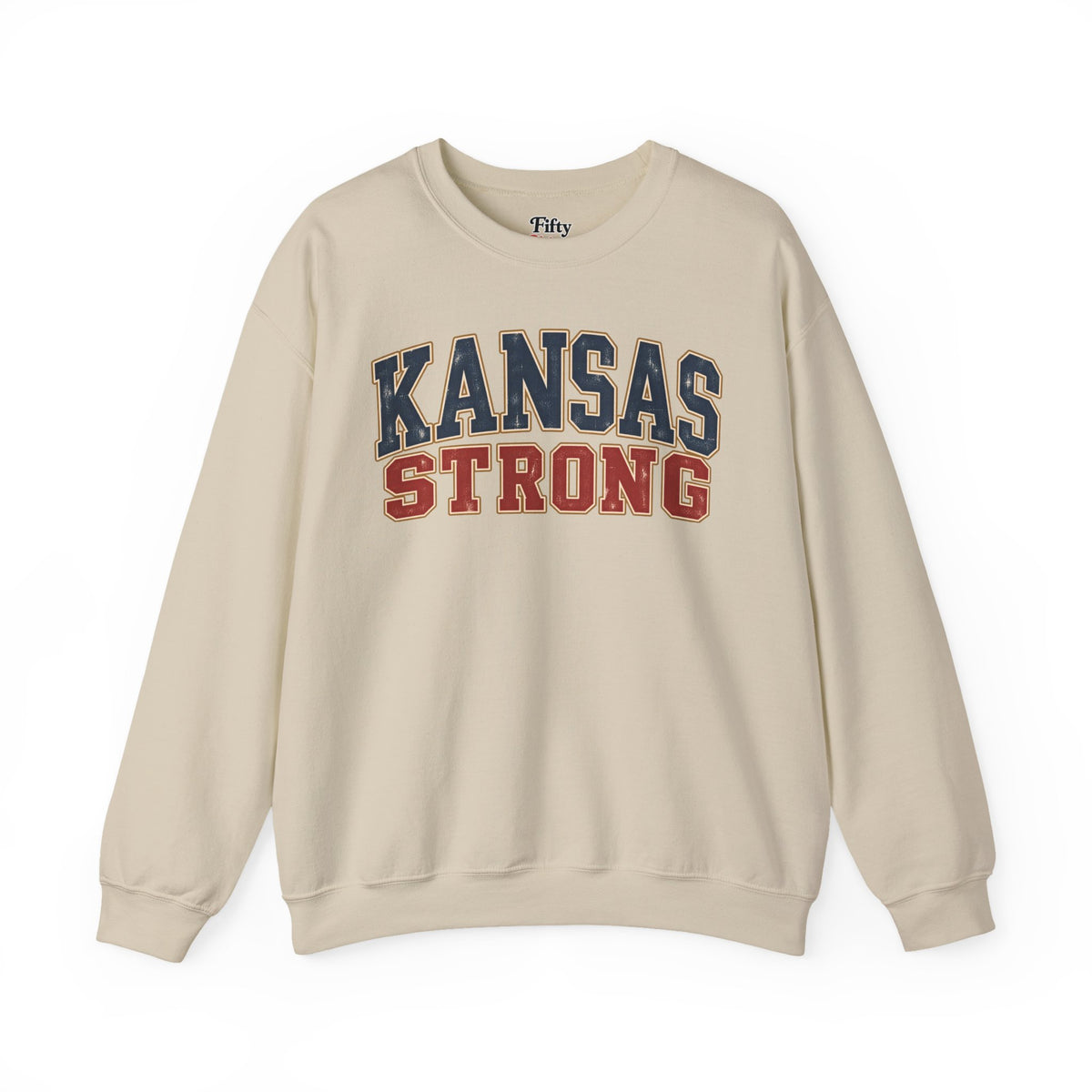 Kansas Strong Unisex Crewneck Sweatshirt State Name Graphic