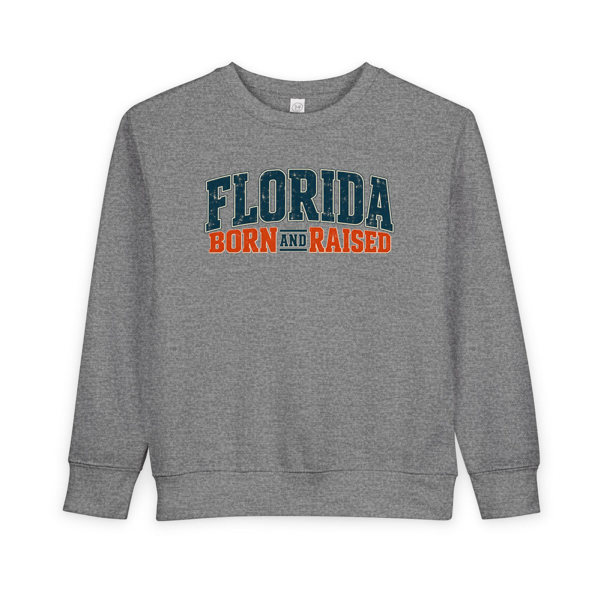 Florida Born and Raised Coastal Vintage Unisex Toddler Sweatshirt