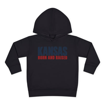 Kansas Born and Raised Modern Heritage Unisex Toddler Pullover Fleece Hoodie