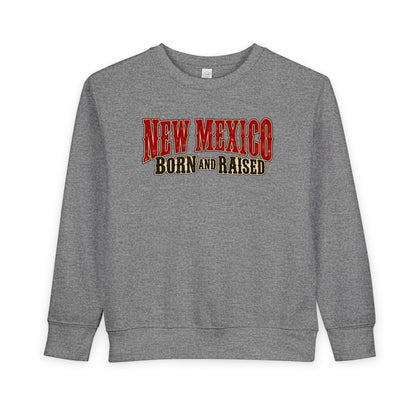 New Mexico Born and Raised Southwestern Heritage Unisex Toddler Sweatshirt