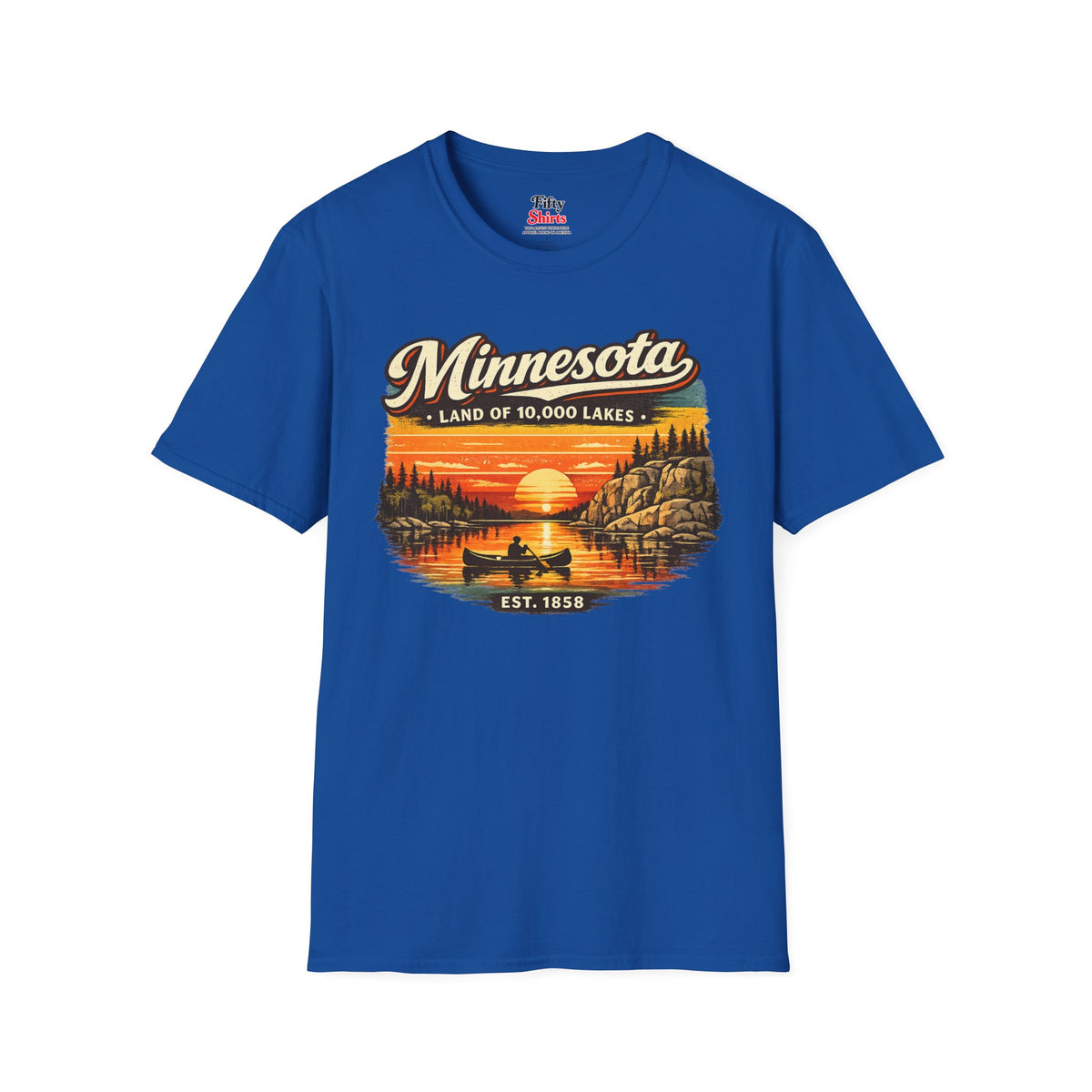 Minnesota Lakeside Sunset Unisex Softstyle T Shirt State Pride Graphic Tee Collections FS03