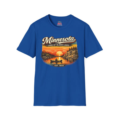 Minnesota Lakeside Sunset Unisex Softstyle T Shirt State Pride Graphic Tee Collections FS03