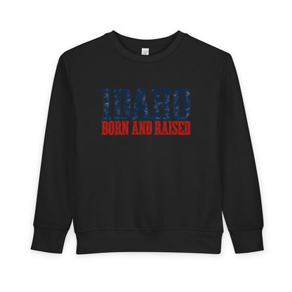 Idaho Born and Raised Classic Heritage Unisex Toddler Sweatshirt