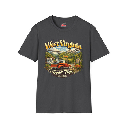 West Virginia Road Trip Unisex Softstyle T Shirt State Pride Graphic Tee Collections FS03