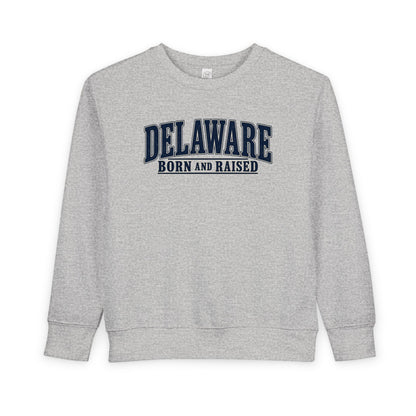 Delaware Born and Raised Luxury Vintage Unisex Toddler Sweatshirt