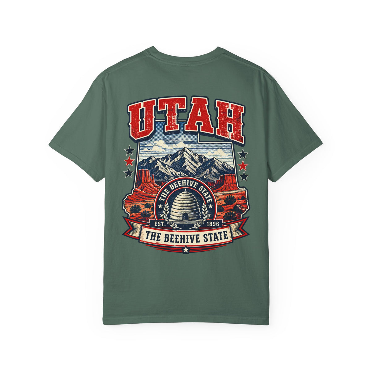 Utah the Beehive State Unisex Comfort Color 1717 Streetwear Graphic Tee