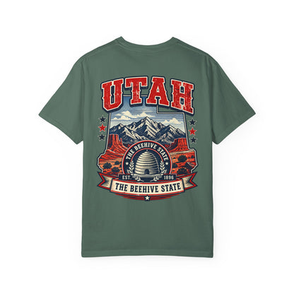 Utah the Beehive State Unisex Comfort Color 1717 Streetwear Graphic Tee