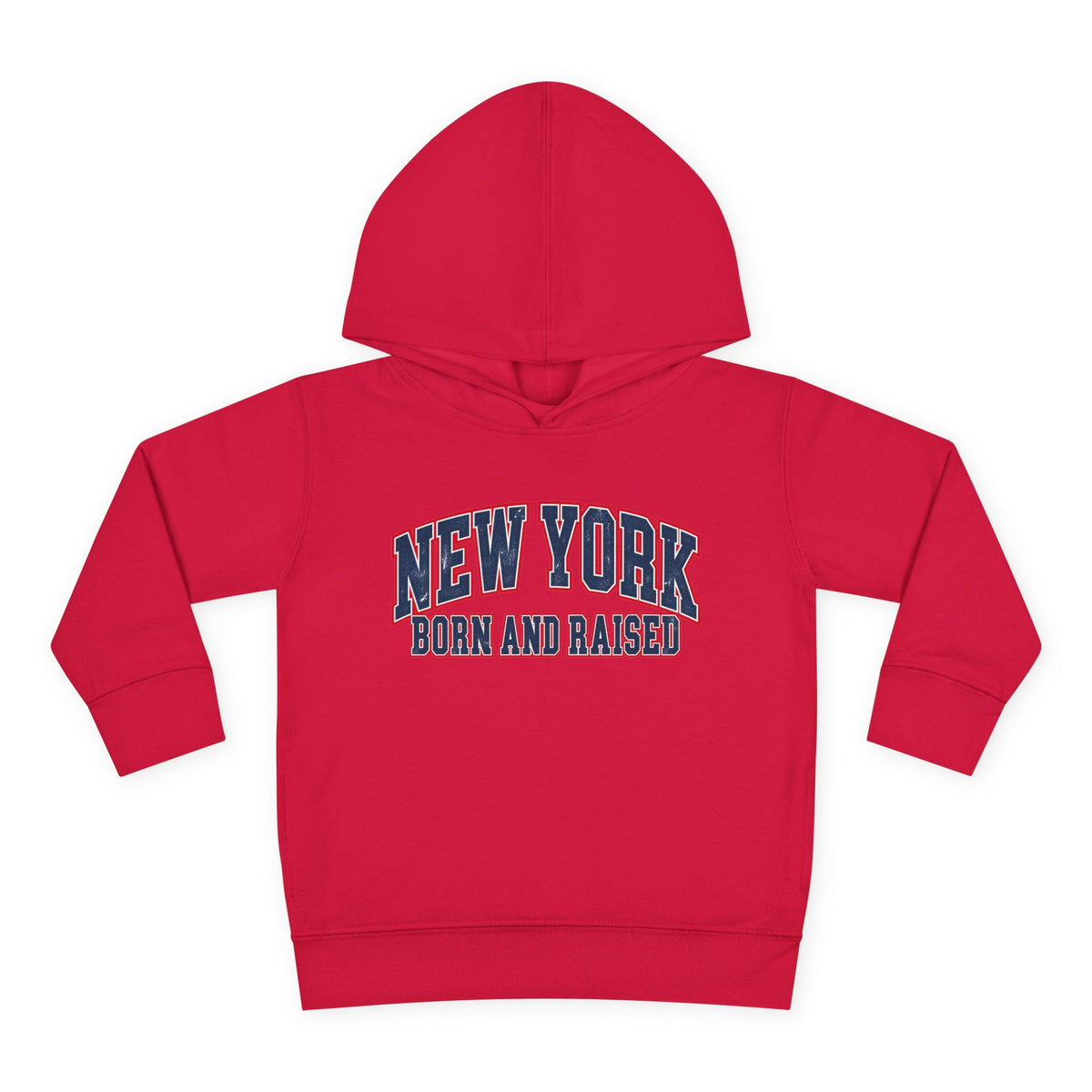 New York Born and Raised Vintage Athletic Heritage Unisex Toddler Pullover Fleece Hoodie Graphic