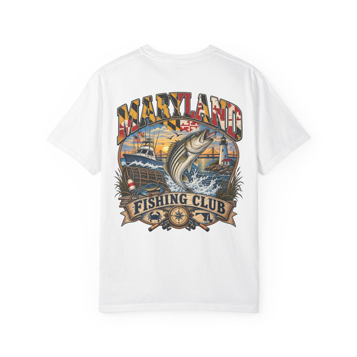 Maryland Fishing Club Unisex Comfort Color 1717 Streetwear Graphic Tee