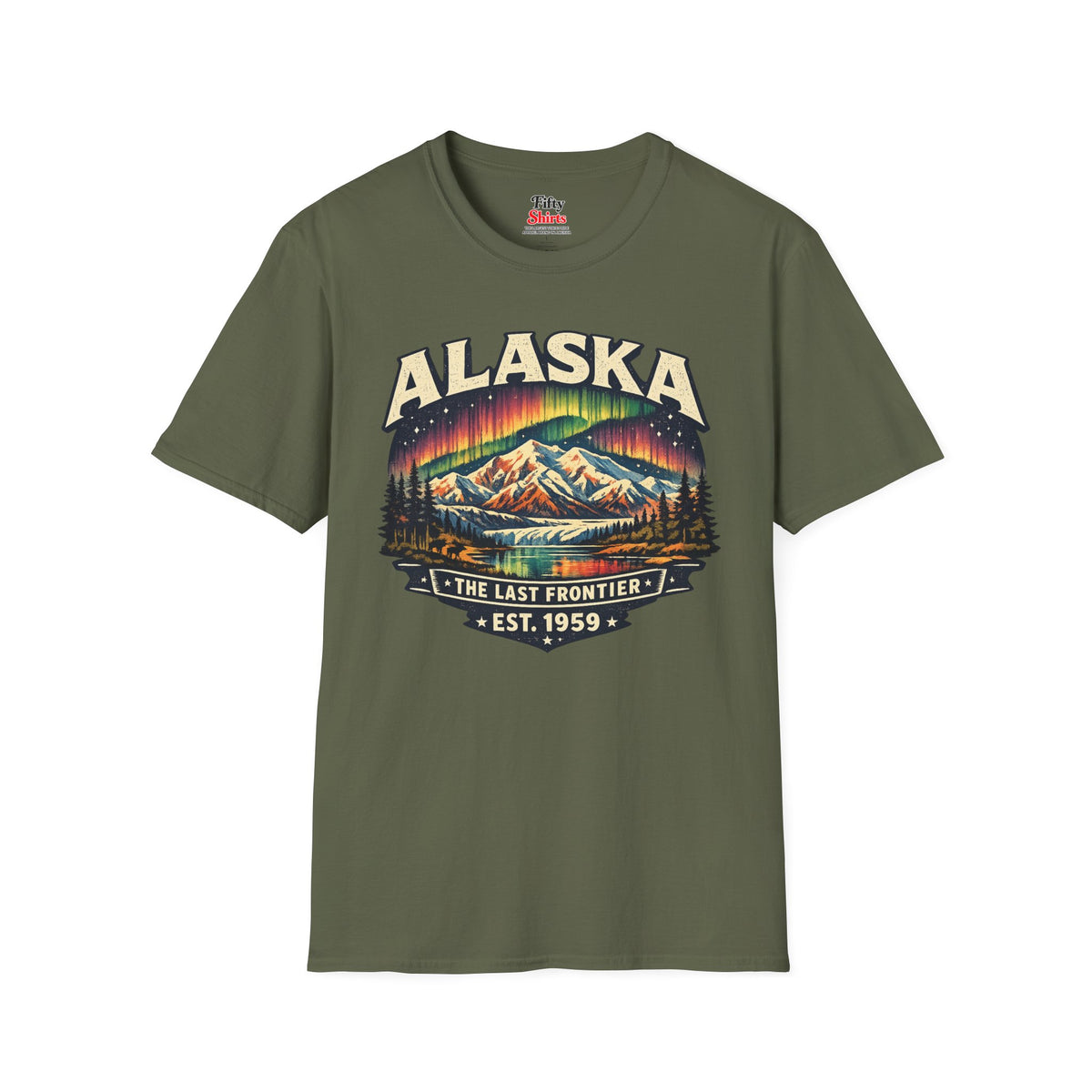 Alaska Northern Lights Unisex Softstyle T Shirt State Pride Graphic Tee Collections FS03