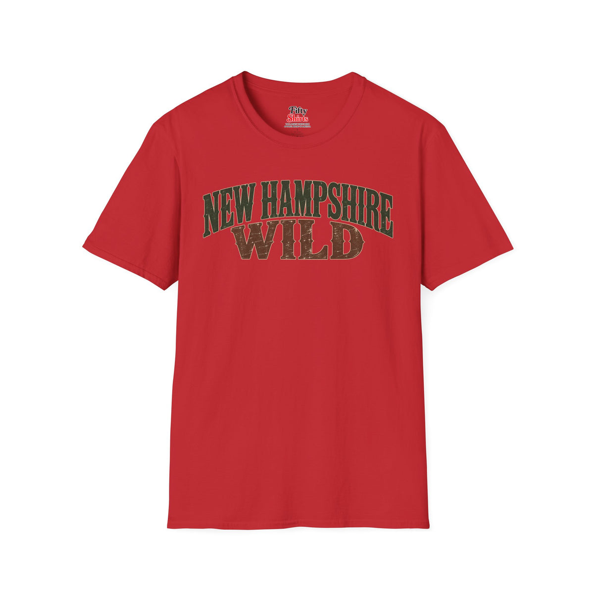 New Hampshire Wild Unisex Softstyle T Shirt State Name Graphic Tee