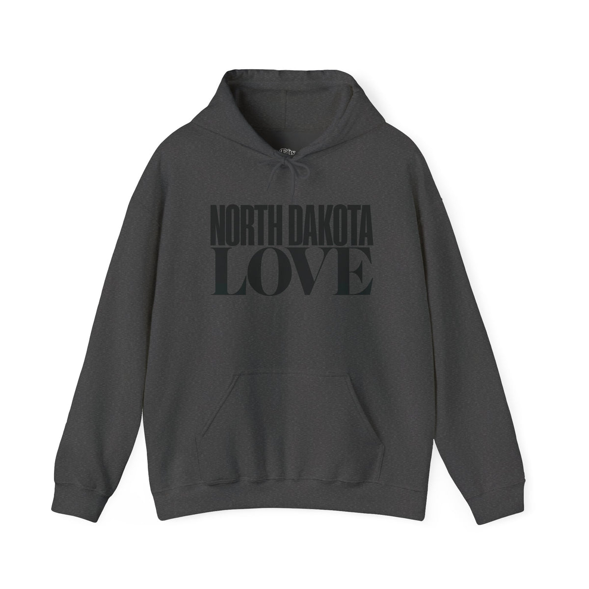 North Dakota Love Unisex Hoodie State Name Graphic