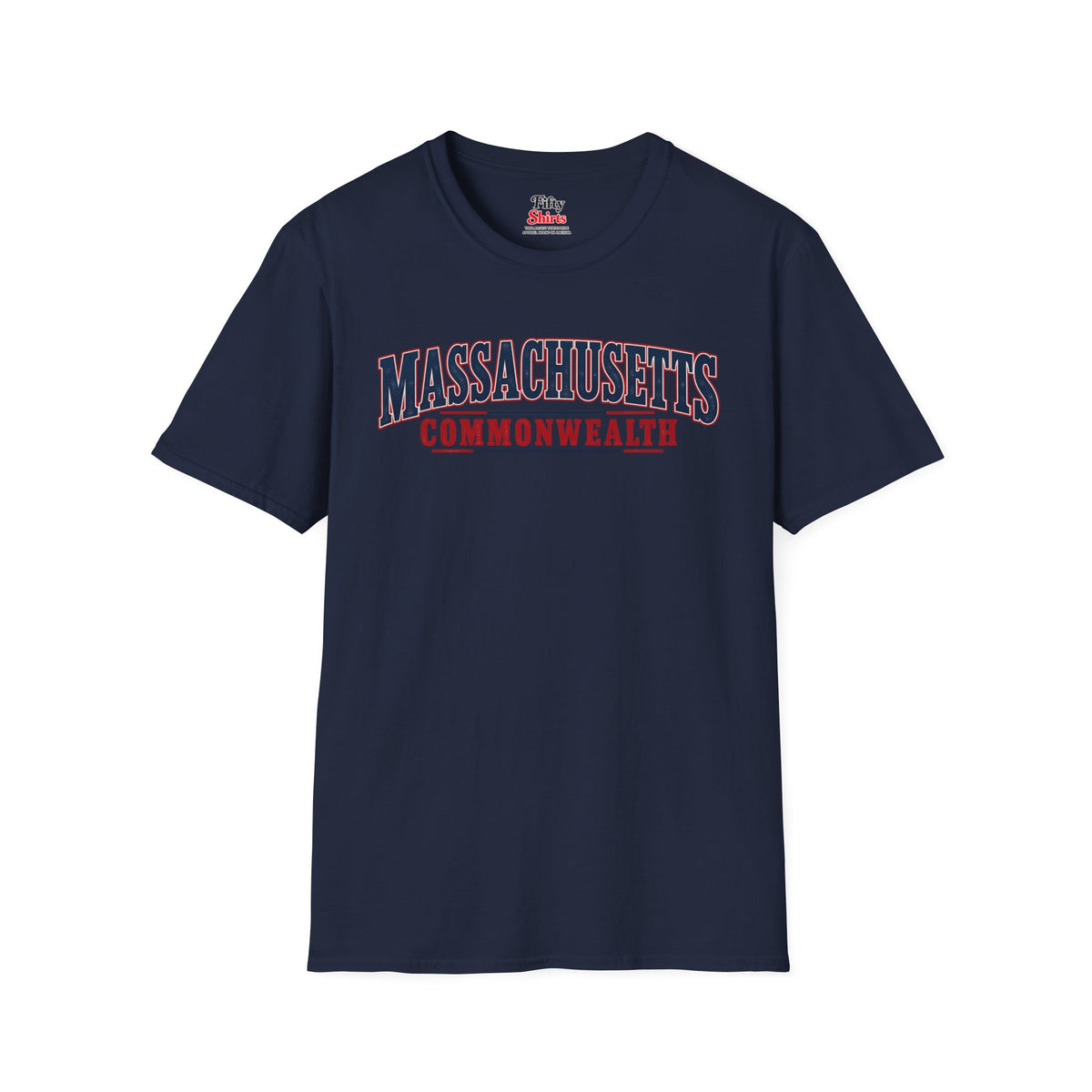 Massachusetts Commonwealth Unisex Softstyle T Shirt State Name Graphic Tee