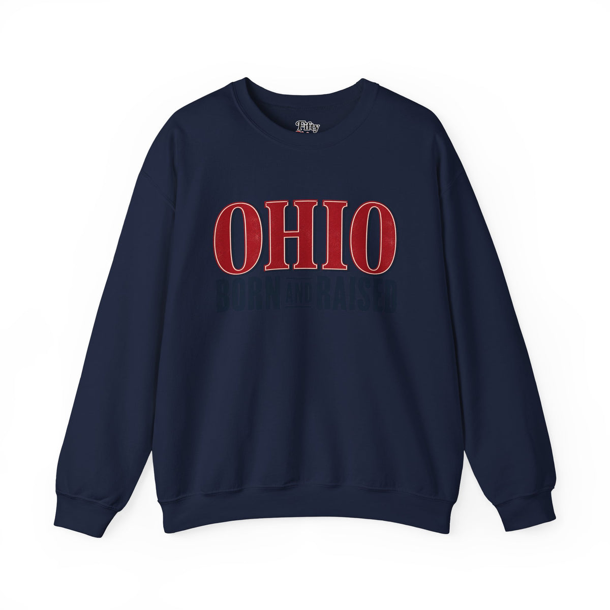 Ohio Born and Raised Premium Heritage Unisex Sweatshirt Graphic