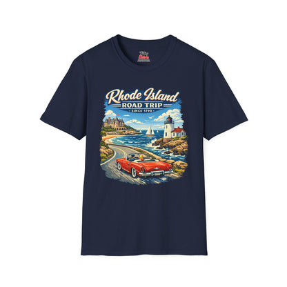 Rhode Island Road Trip Unisex Softstyle T Shirt State Pride Graphic Tee Collections FS03