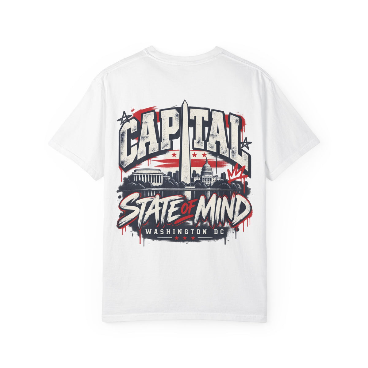 Washington DC Capital State of Mind Unisex Comfort Color 1717 Streetwear Graphic Tee