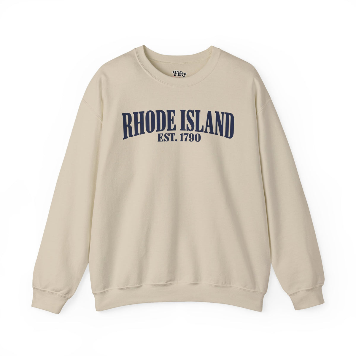 Rhode Island EST 1790 Unisex Crewneck Sweatshirt State Name Graphic