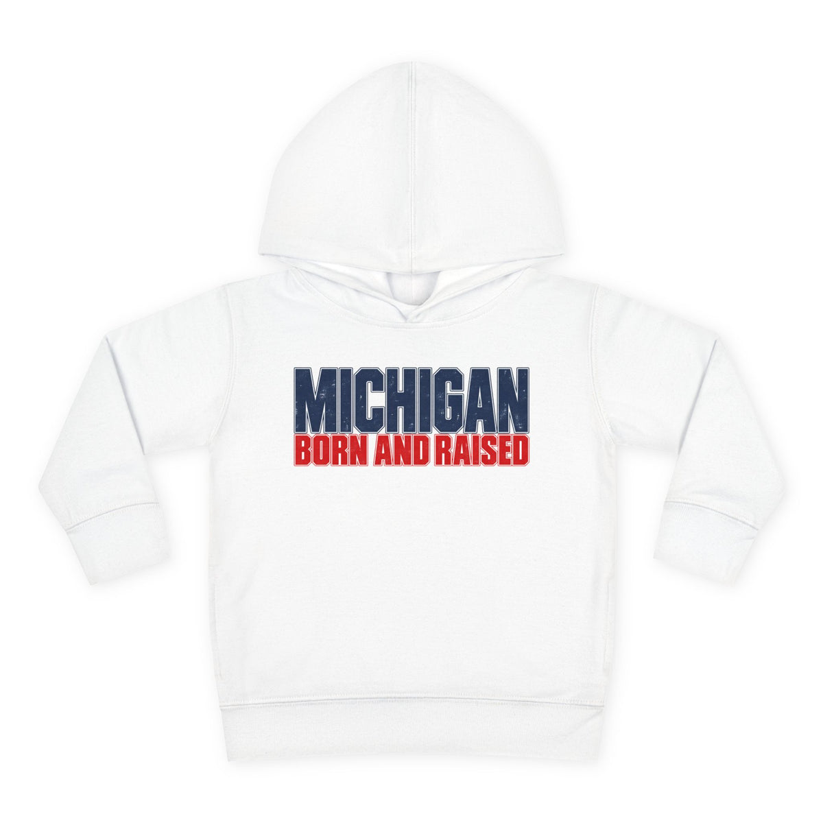 Michigan Born and Raised Modern Streetwear Unisex Toddler Pullover Fleece Hoodie