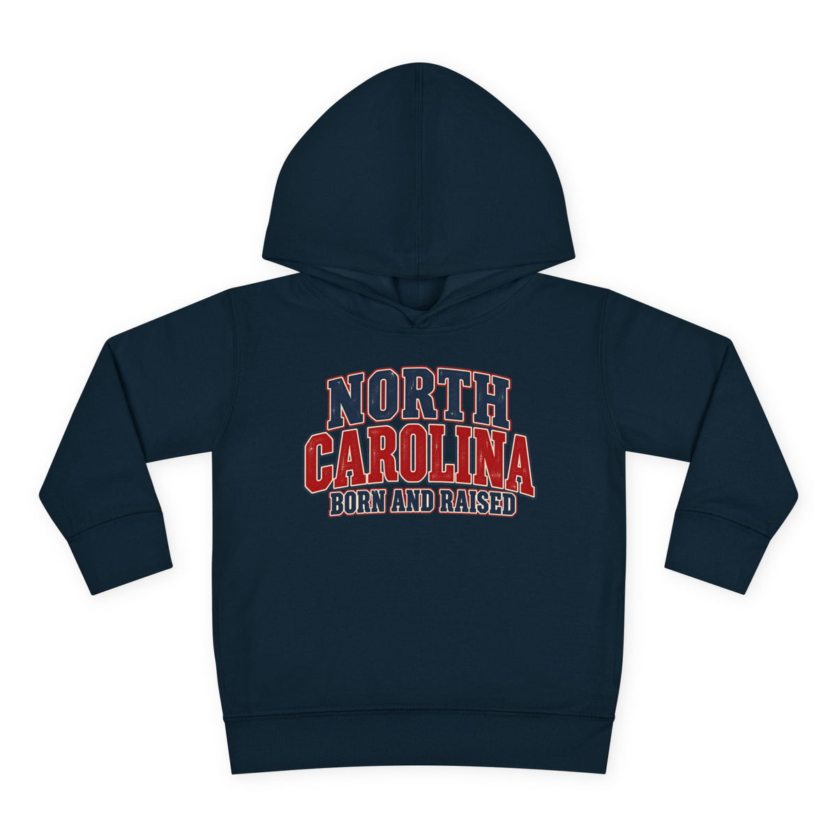 North Carolina Born and Raised Vintage Americana Unisex Toddler Pullover Fleece Hoodie