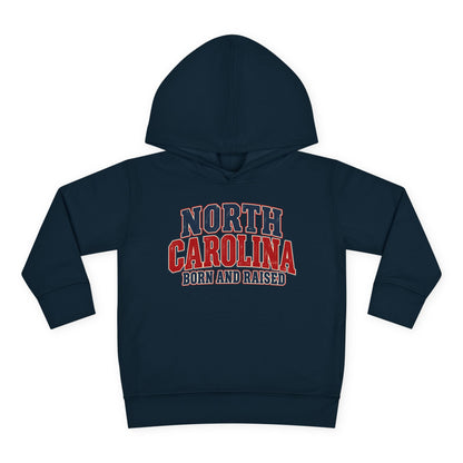 North Carolina Born and Raised Vintage Americana Unisex Toddler Pullover Fleece Hoodie