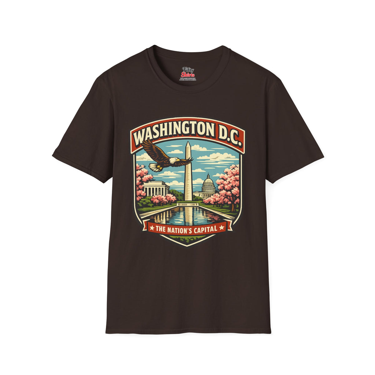 Washington D.C. Nation Capital Adventure Unisex Softstyle T Shirt State Pride Graphic Tee Collections FS03