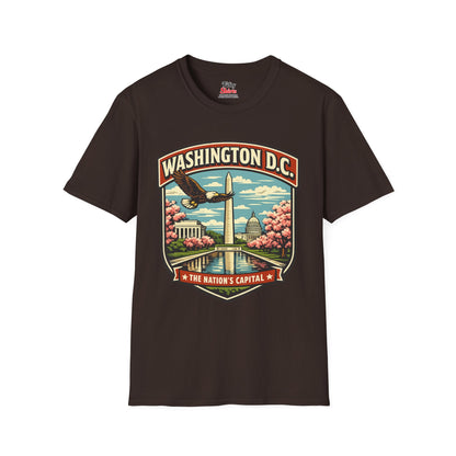 Washington D.C. Nation Capital Adventure Unisex Softstyle T Shirt State Pride Graphic Tee Collections FS03