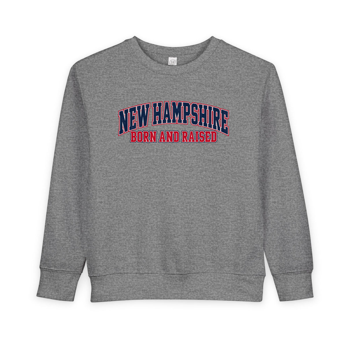 New Hampshire Born and Raised Premium Collegiate Unisex Toddler Sweatshirt Graphic