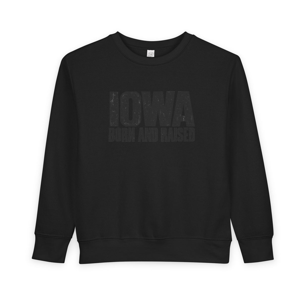 Iowa Born and Raised Modern Midwest Streetwear Unisex Toddler Sweatshirt