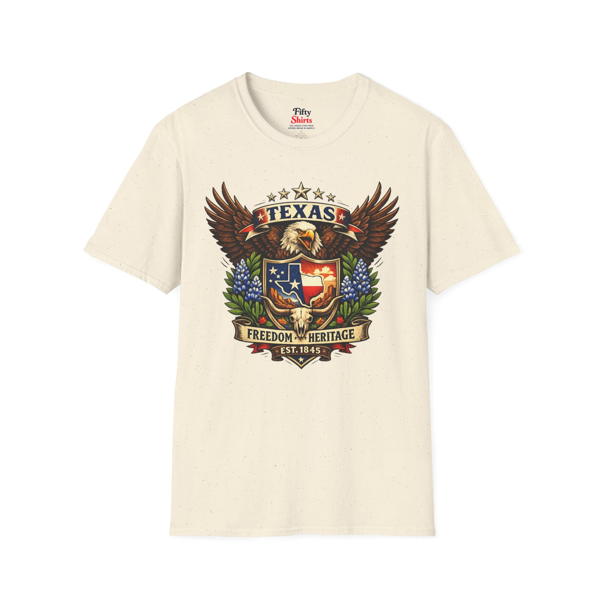 Texas American Eagle Design Unisex Softstyle T Shirt State Pride Graphic Tee Collections FS03