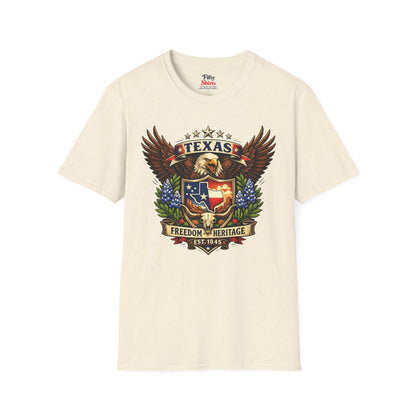 Texas American Eagle Design Unisex Softstyle T Shirt State Pride Graphic Tee Collections FS03