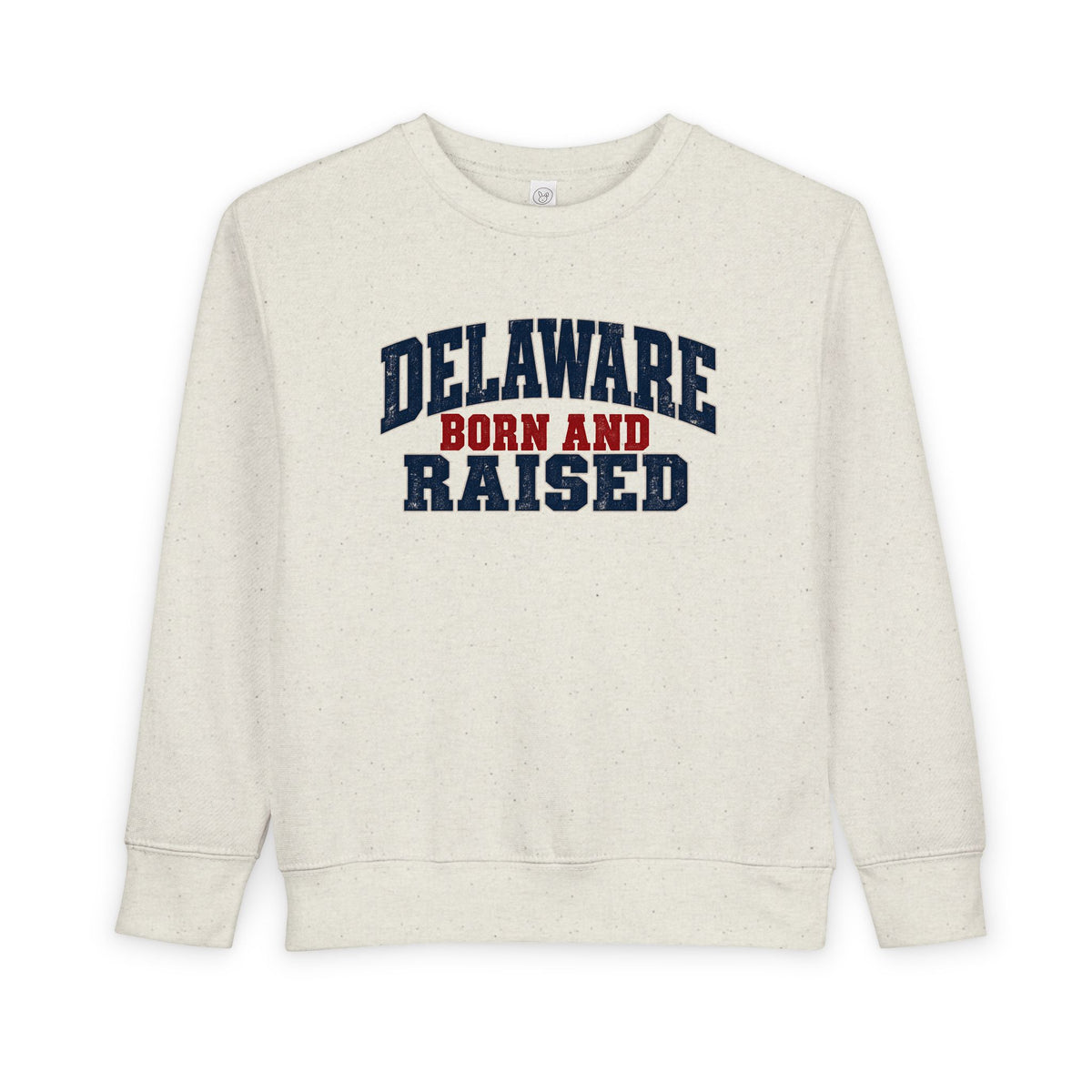 Delaware Born and Raised Rustic Heritage Unisex Toddler Sweatshirt