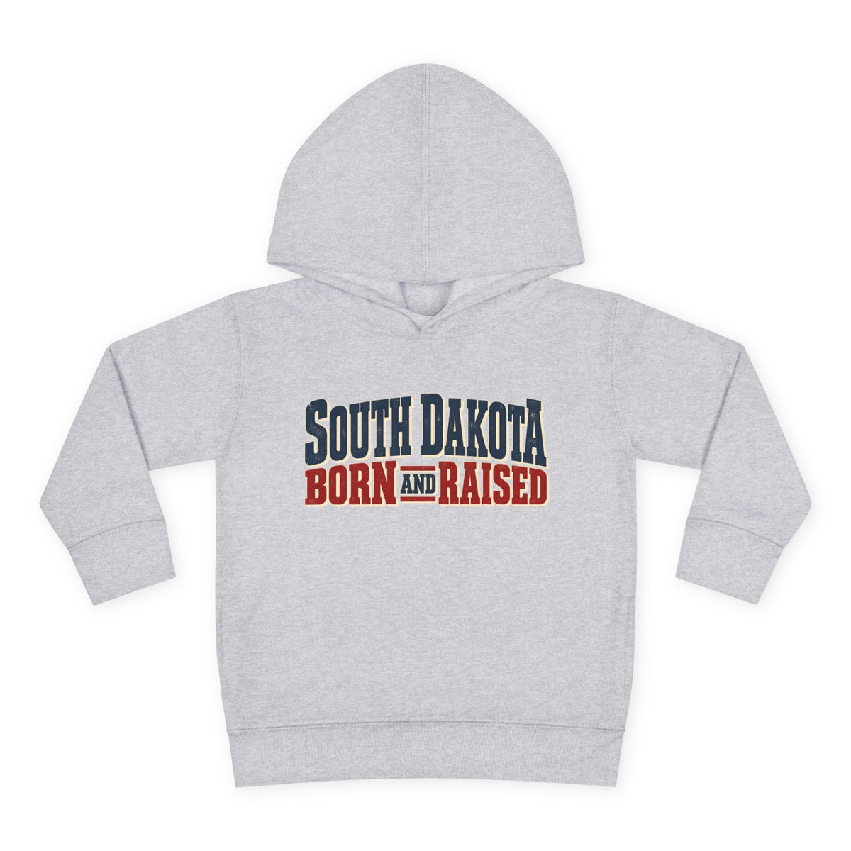 South Dakota Born and Raised Vintage Americana Unisex Toddler Pullover Fleece Hoodie