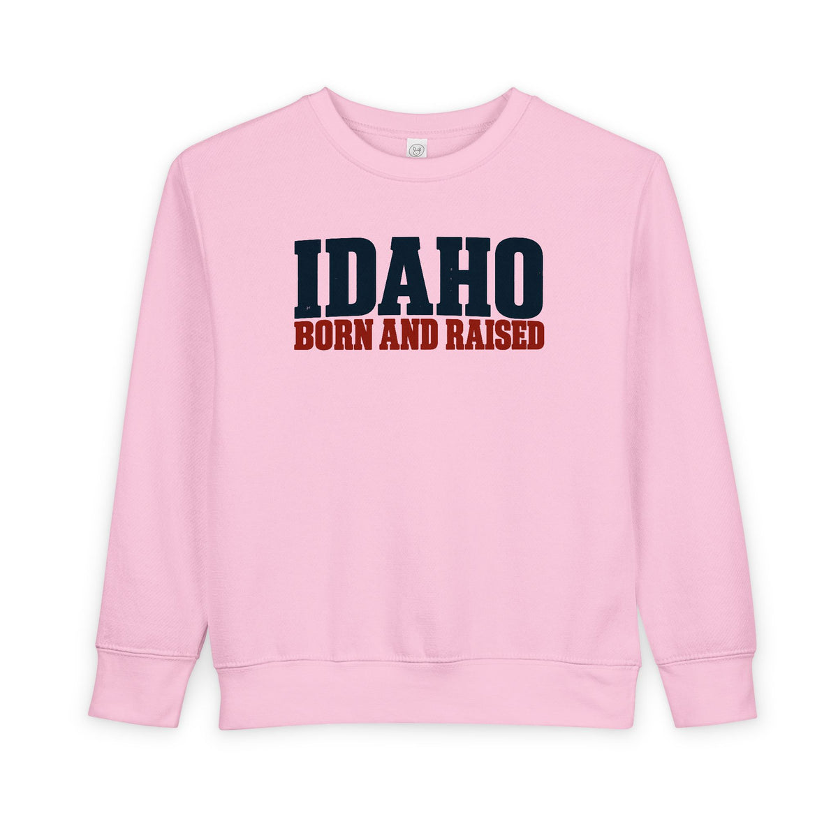 Idaho Born and Raised Rustic Americana Unisex Toddler Sweatshirt