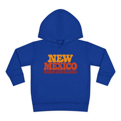 New Mexico Born and Raised 1970s Retro Unisex Toddler Pullover Fleece Hoodie