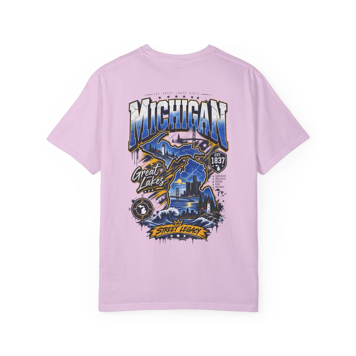Michigan Street Legacy Unisex Comfort Color 1717 Streetwear Graphic Tee