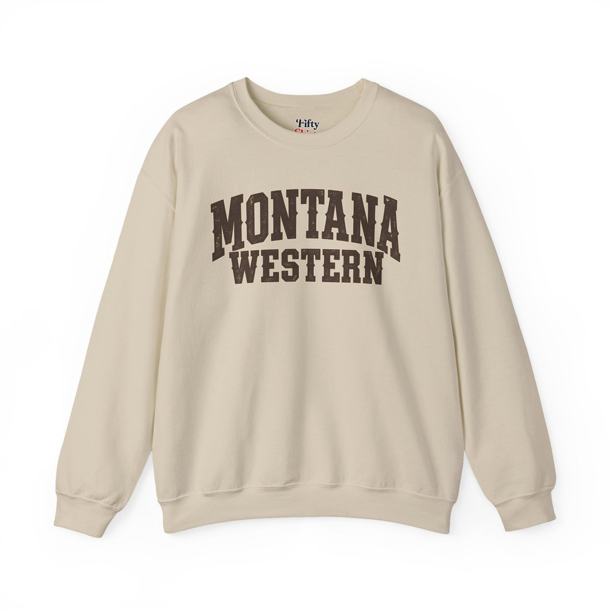 Montana Western Unisex Crewneck Sweatshirt State Name Graphic