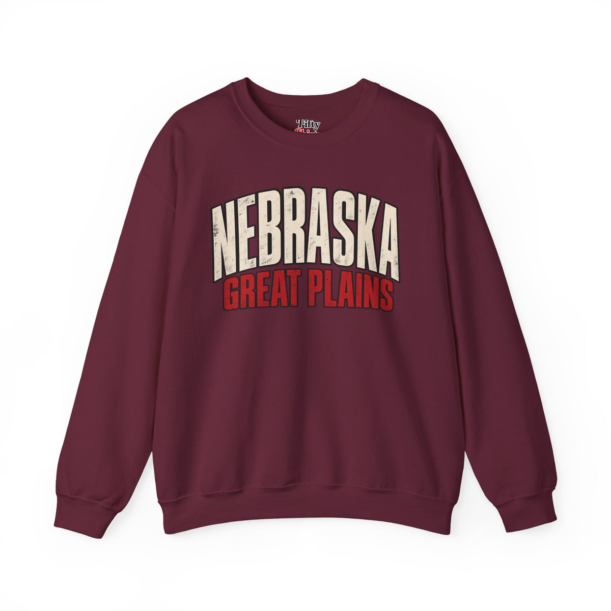 Nebraska Great Plains Unisex Crewneck Sweatshirt State Name Graphic