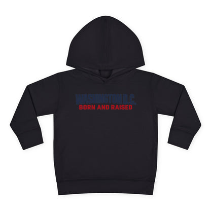 Washington DC Born and Raised Minimal Modern Unisex Toddler Pullover Fleece Hoodie