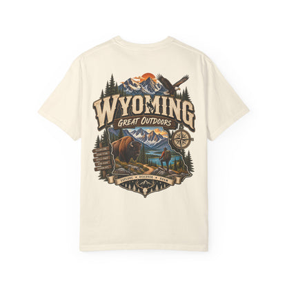 Wyoming Great Outdoors Unisex Comfort Color 1717 Streetwear Graphic Tee