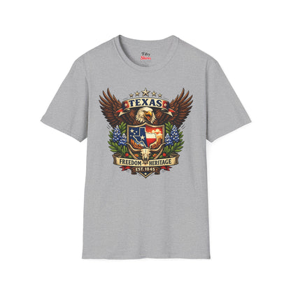 Texas American Eagle Design Unisex Softstyle T Shirt State Pride Graphic Tee Collections FS03