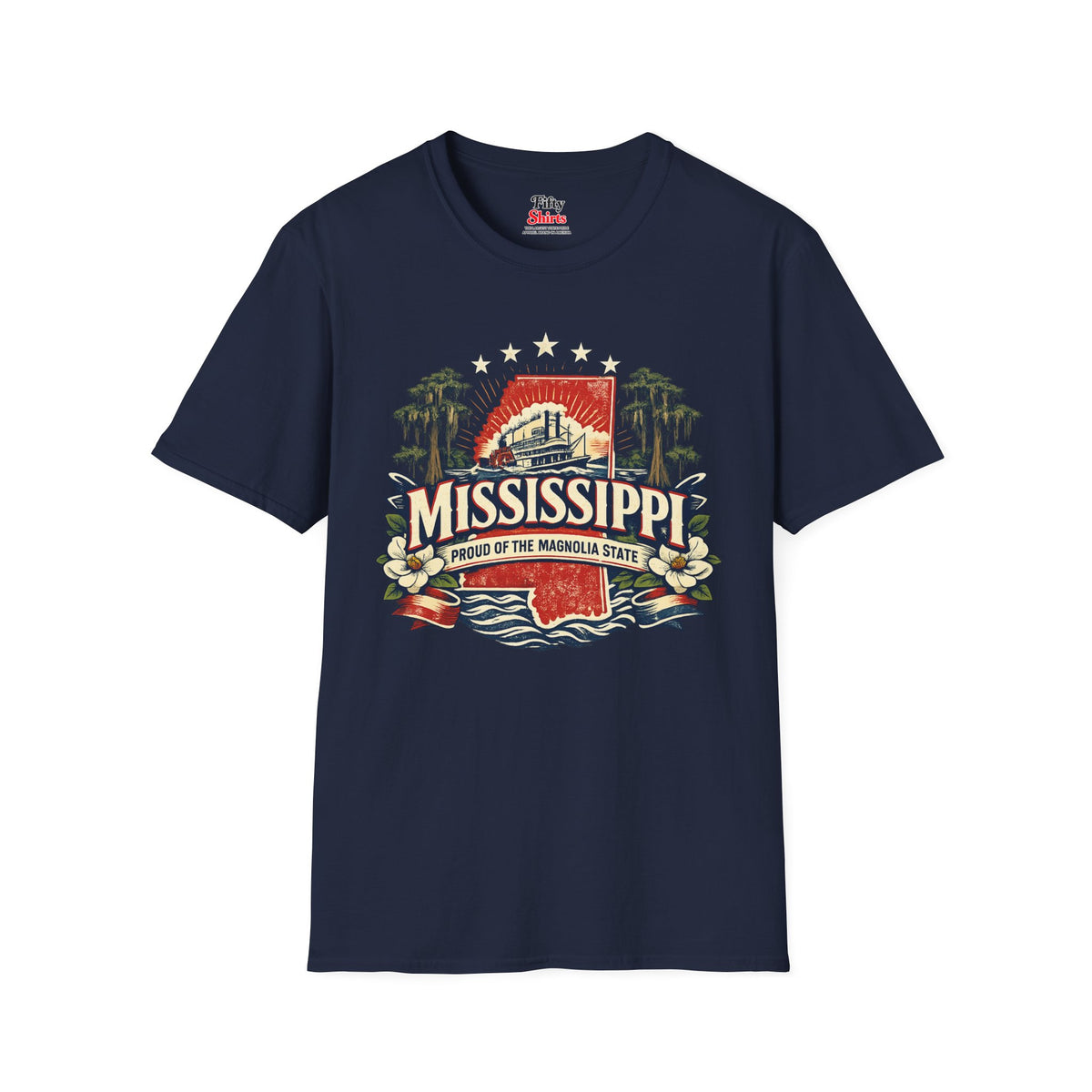 Mississippi State Pride Unisex Softstyle T Shirt State Pride Graphic Tee Collections FS03
