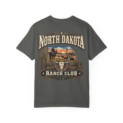 North Dakota Ranch Club Unisex Comfort Color 1717 Streetwear Graphic Tee