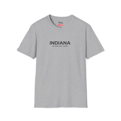 Indiana All State In God We Trust Front Design Unisex Everyday Tee