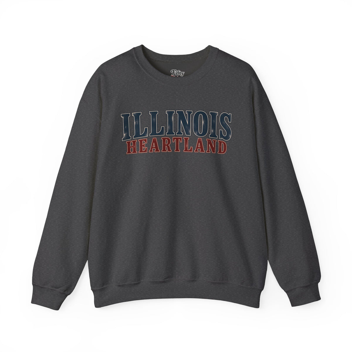 Illinois Heartland Unisex Crewneck Sweatshirt State Name Graphic