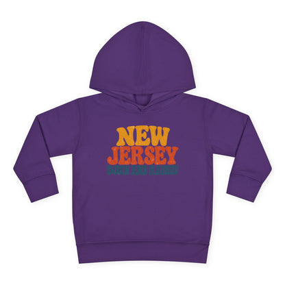 New Jersey Born and Raised Retro 1970s Unisex Toddler Pullover Fleece Hoodie