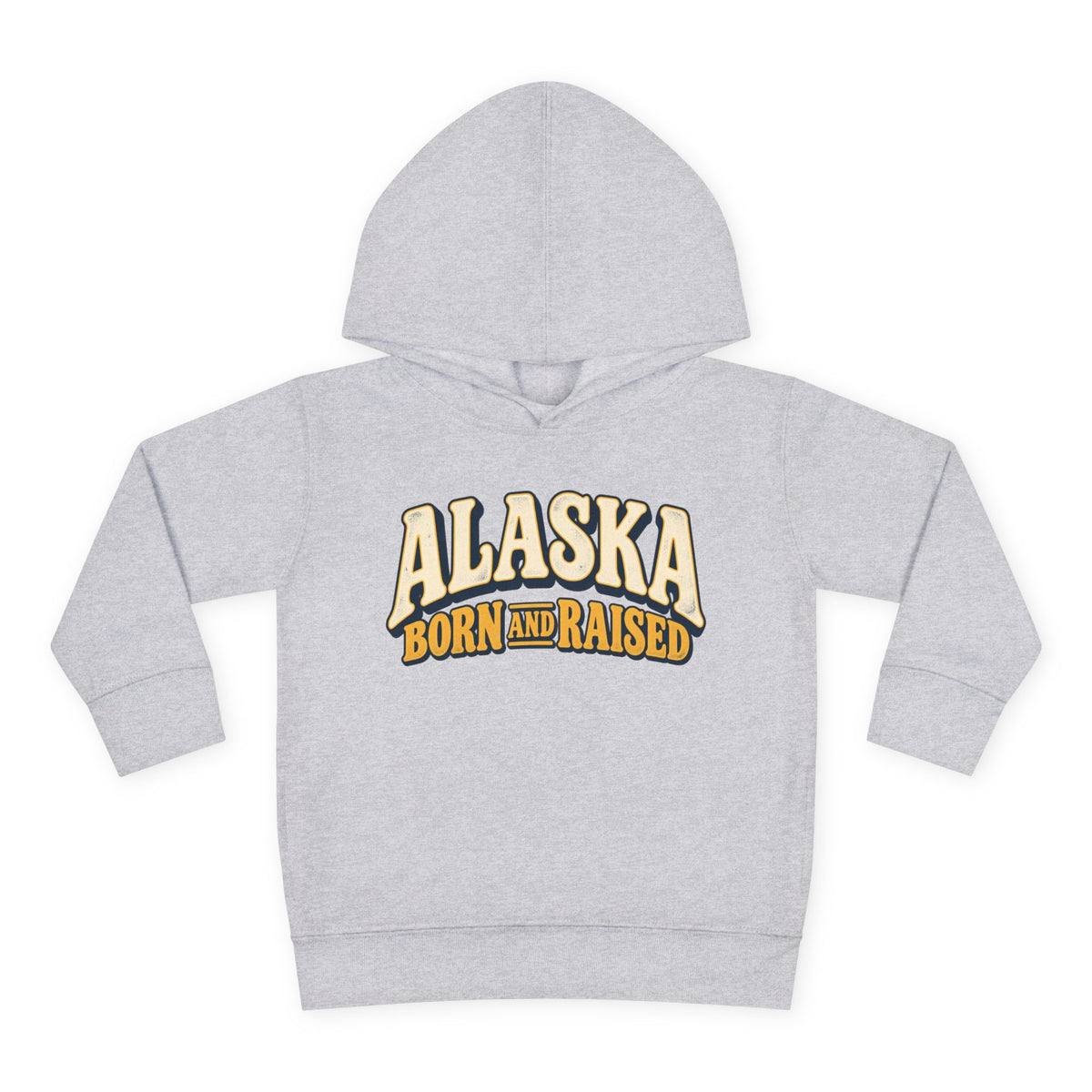 Alaska Born and Raised Retro 1970s Alaska Unisex Toddler Pullover Fleece Hoodie