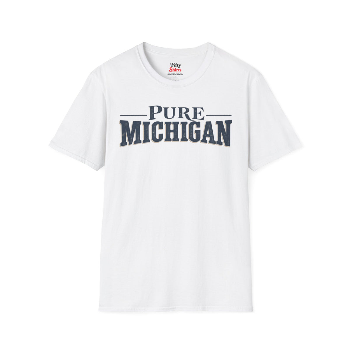 Pure Michigan Unisex Softstyle T Shirt State Name Graphic Tee